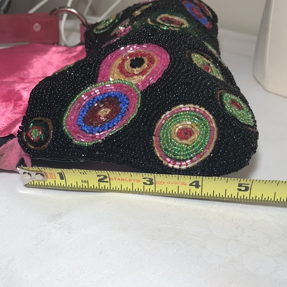 Christina multi beaded baguette bag w suede strap - Picture 9 of 15
